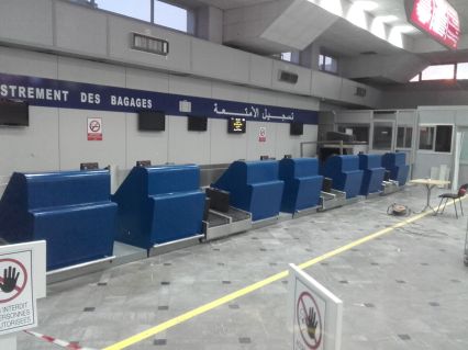 Baggage handling at departure area
